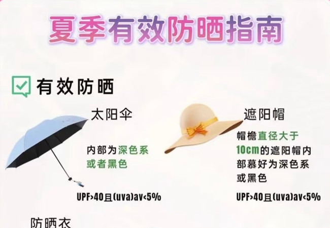 夏季如何有效防曬，美容護膚零基礎