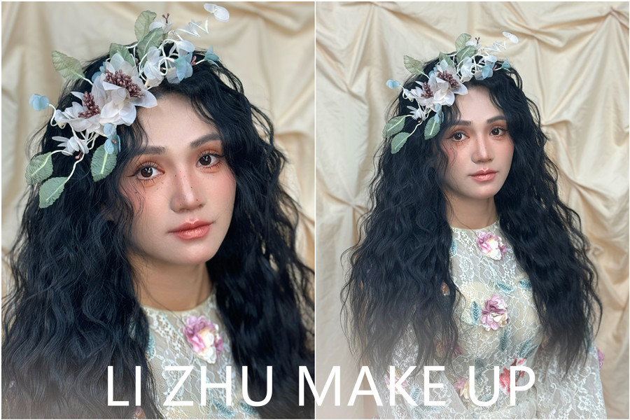 法式復(fù)古寫(xiě)真，廣西化妝實(shí)操作品