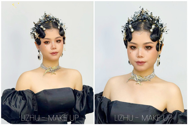 輕奢手推波紋造型， 廣西新娘妝造教學作品