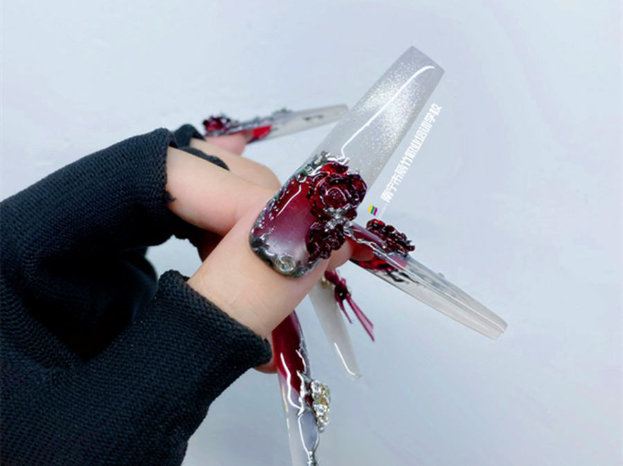 哥特風(fēng)創(chuàng)意美甲，南寧美甲創(chuàng)業(yè)作品