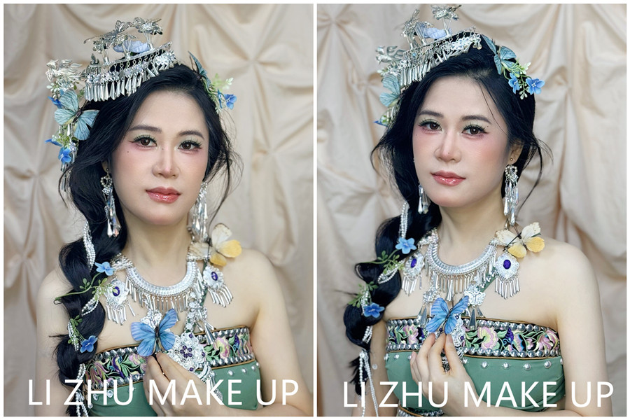 苗疆寫(xiě)真造型，廣西高彩培訓(xùn)課堂作品