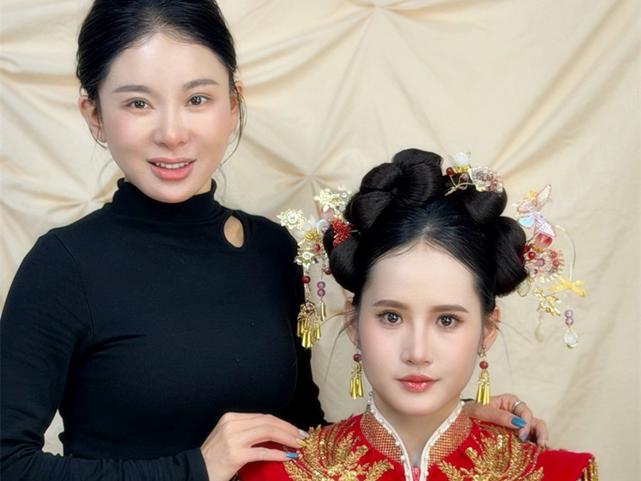 婚禮秀禾造型，南寧彩妝學(xué)校前十學(xué)員作品