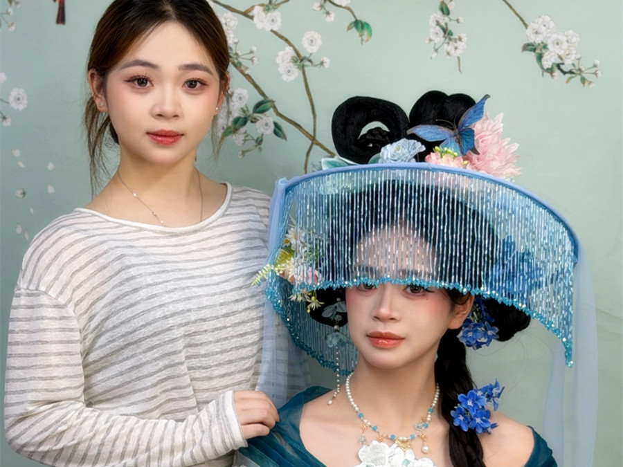 帷帽花神造型，南寧彩妝造型學(xué)校作品