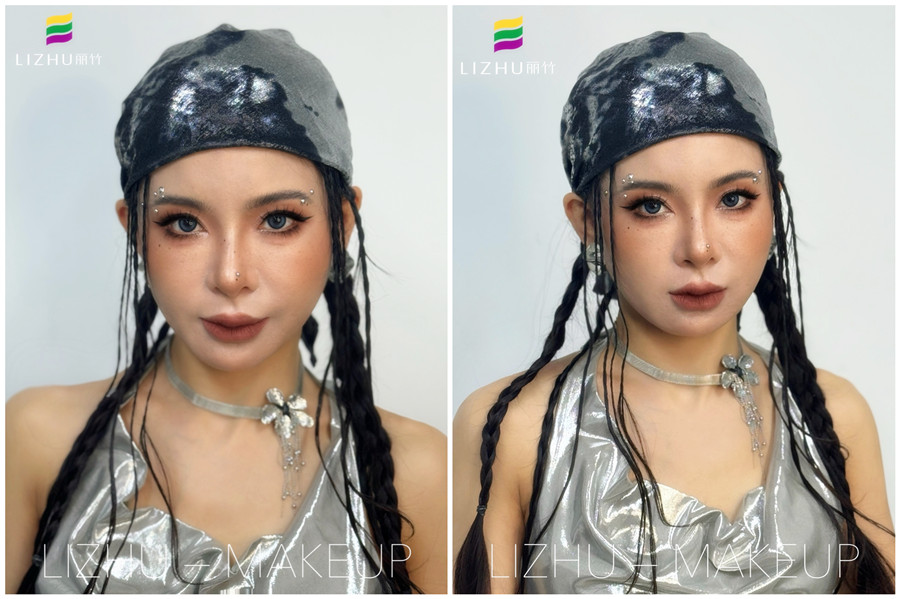 亞裔純野妝，南寧學(xué)化妝高彩培訓(xùn)作品