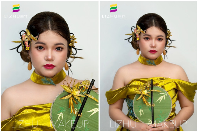 新中式風(fēng)格造型，南寧正規(guī)美業(yè)學(xué)校作品